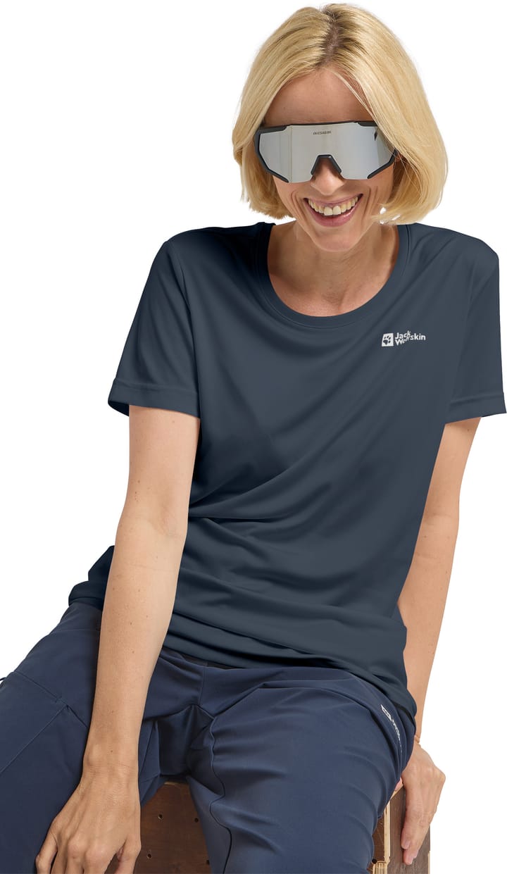 Jack Wolfskin Women's Tech Tee Midnight Sky Jack Wolfskin