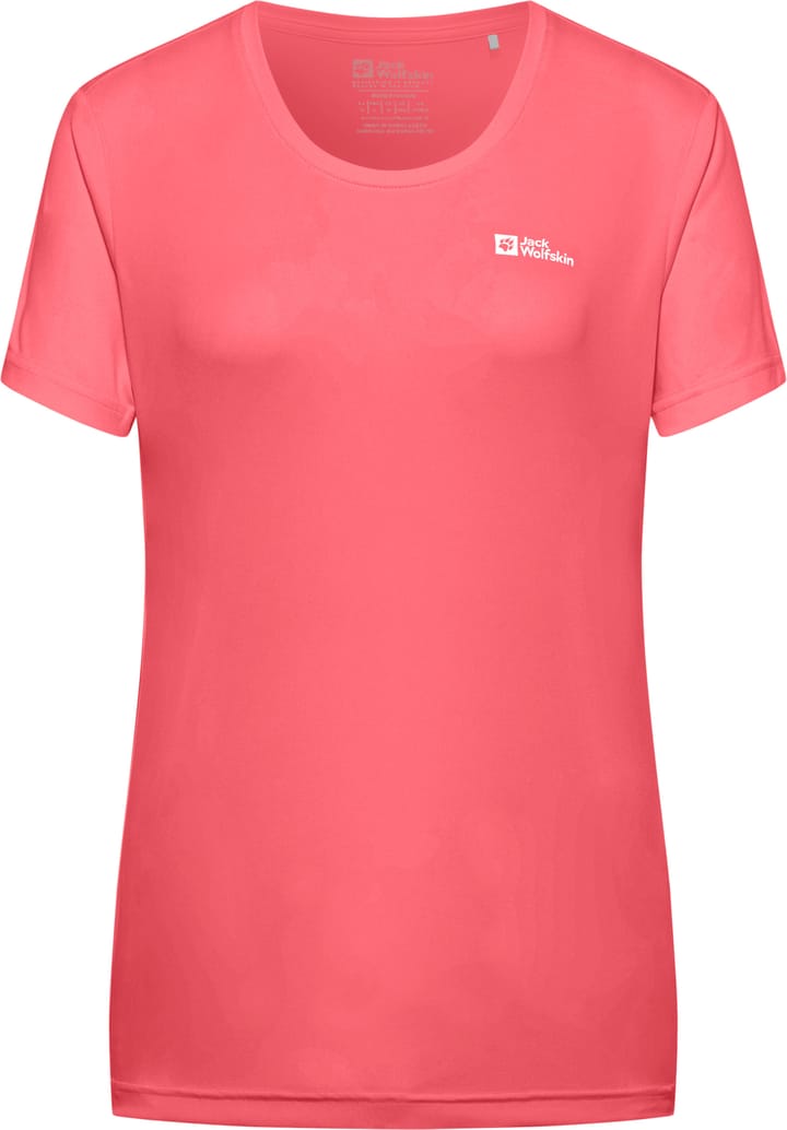 Jack Wolfskin Women's Tech Tee Sunset Coral Jack Wolfskin