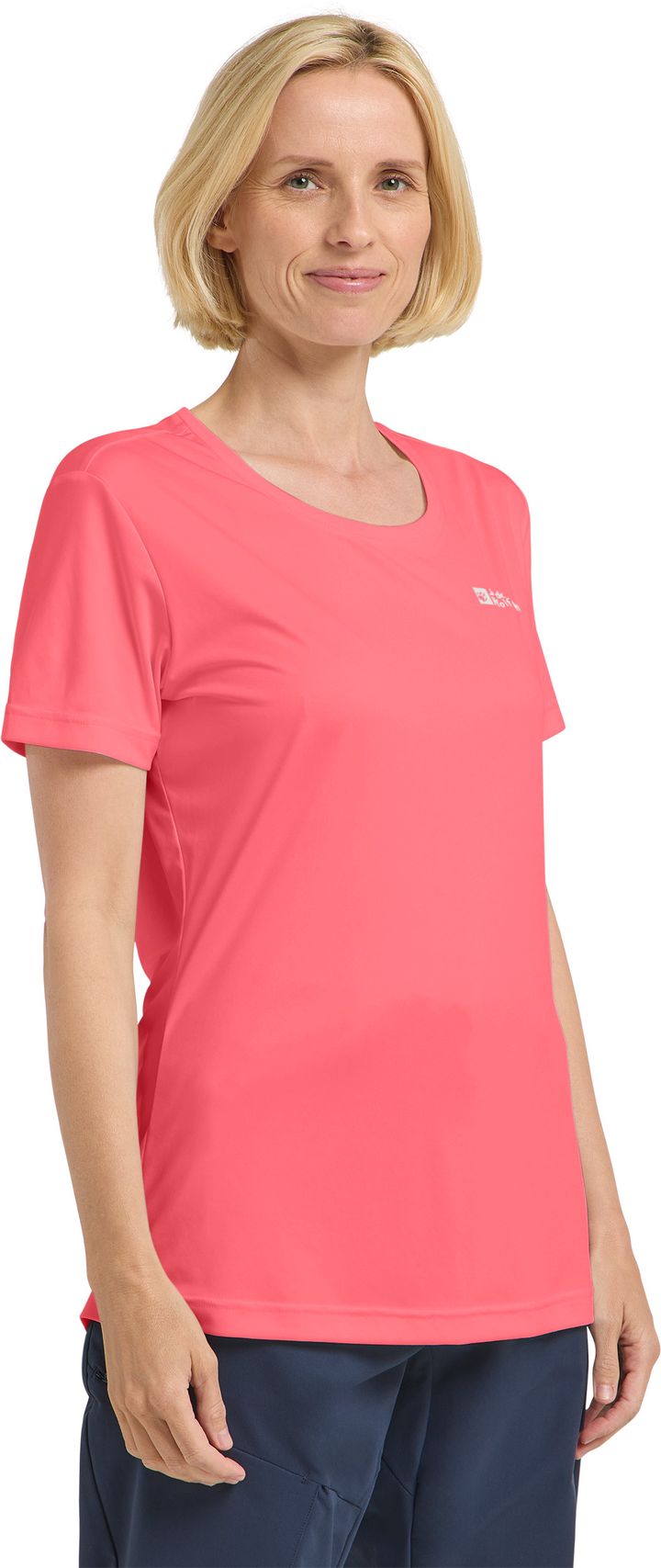 Jack Wolfskin Women's Tech Tee Sunset Coral Jack Wolfskin Jack Wolfskin Women's Tech Tee Sunset Coral Jack Wolfskin