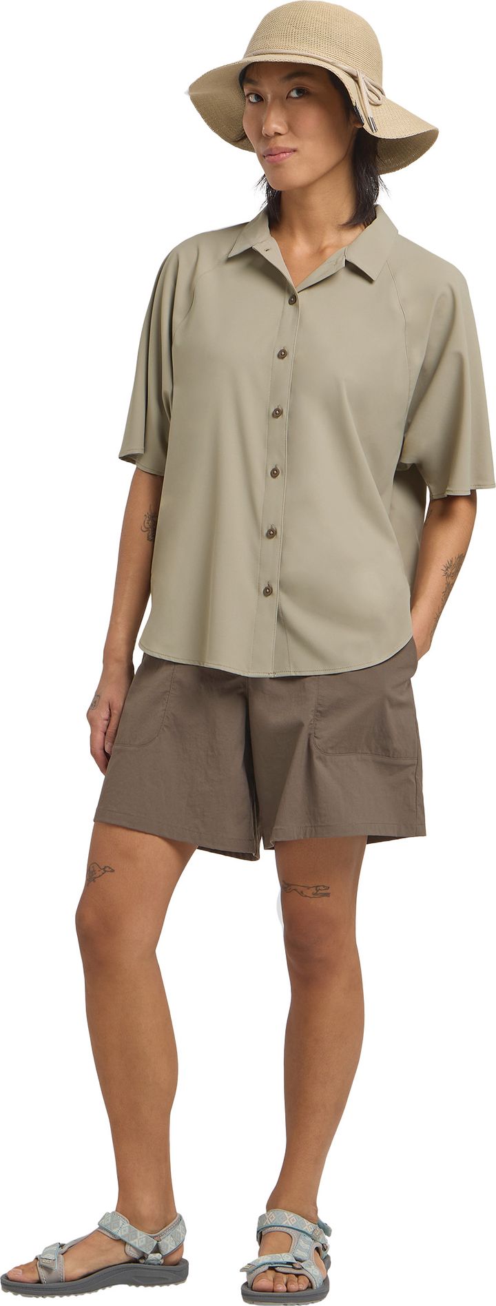 Jack Wolfskin Women's Sierra Quest Shortsleeve Shirt Stone Jack Wolfskin