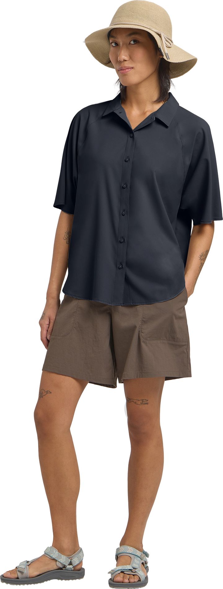 Jack Wolfskin Women's Sierra Quest Shortsleeve Shirt Dark Navy Jack Wolfskin