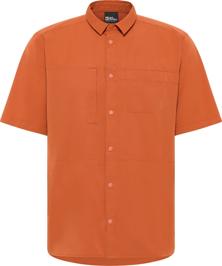 Jack Wolfskin Men's Sierra Canyon Sortsleeve Shirt Burnt Orange Jack Wolfskin