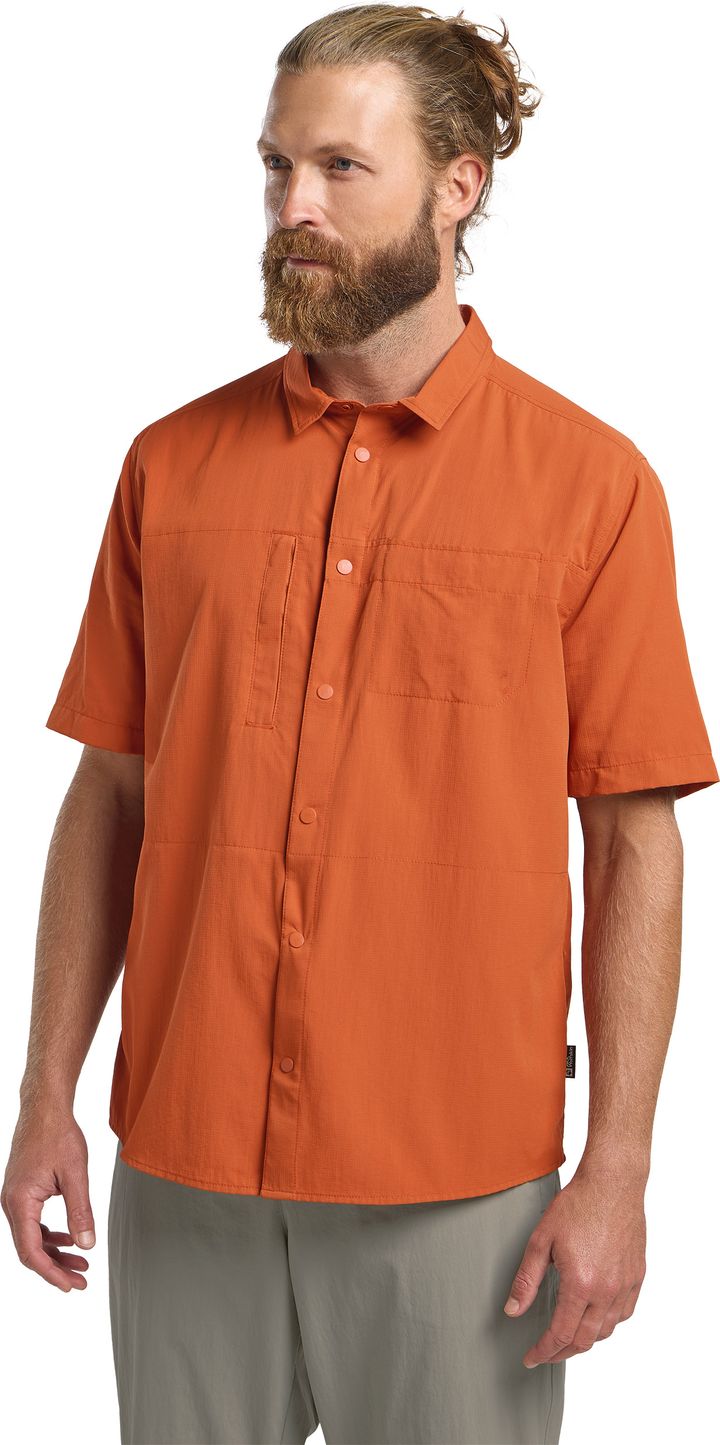 Jack Wolfskin Men's Sierra Canyon Sortsleeve Shirt Burnt Orange Jack Wolfskin