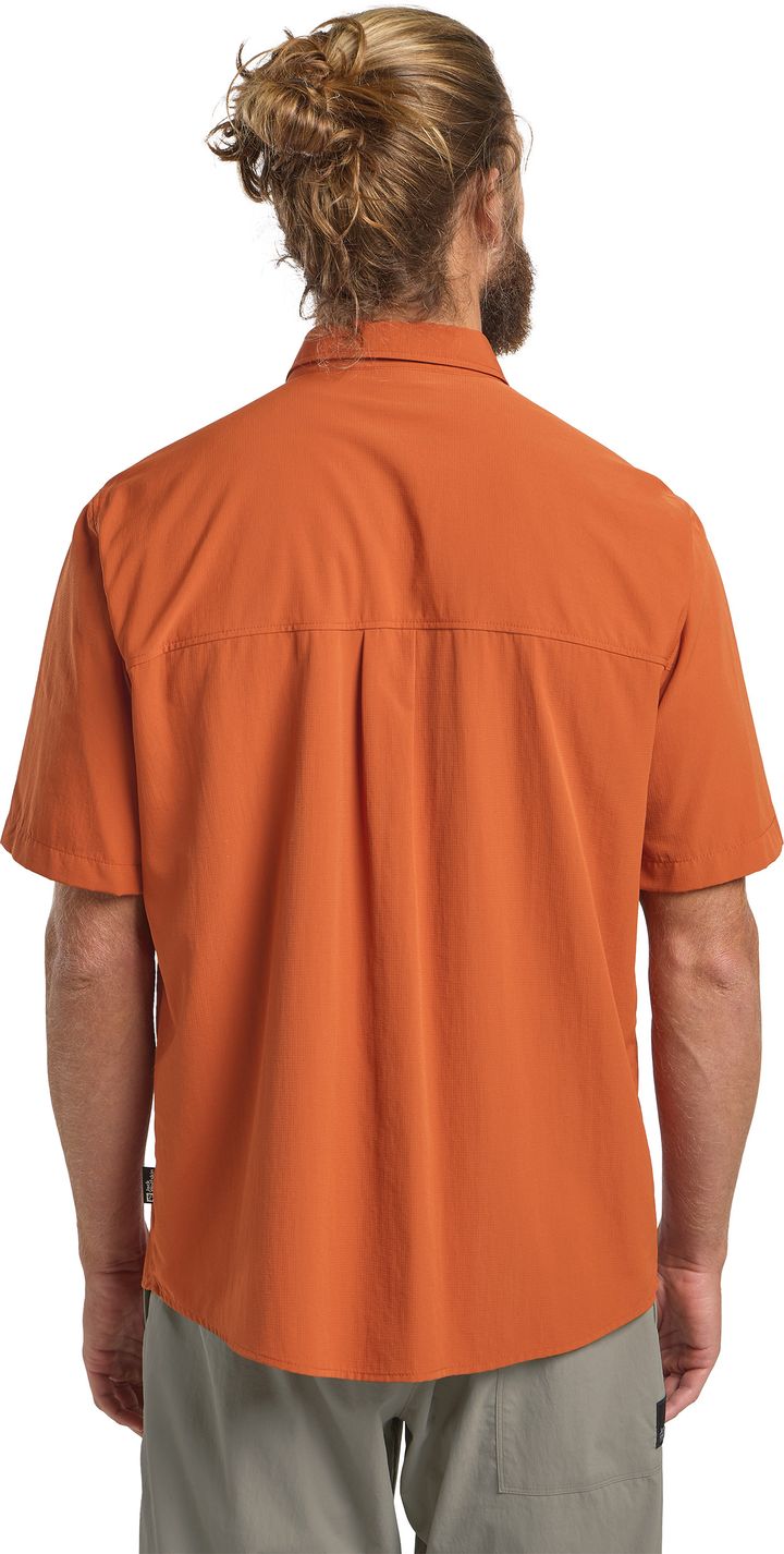 Jack Wolfskin Men's Sierra Canyon Sortsleeve Shirt Burnt Orange Jack Wolfskin