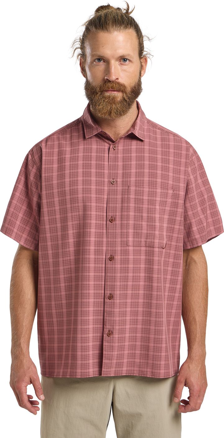 Jack Wolfskin Men's Meseta Shirt Check Dark Rust Jack Wolfskin