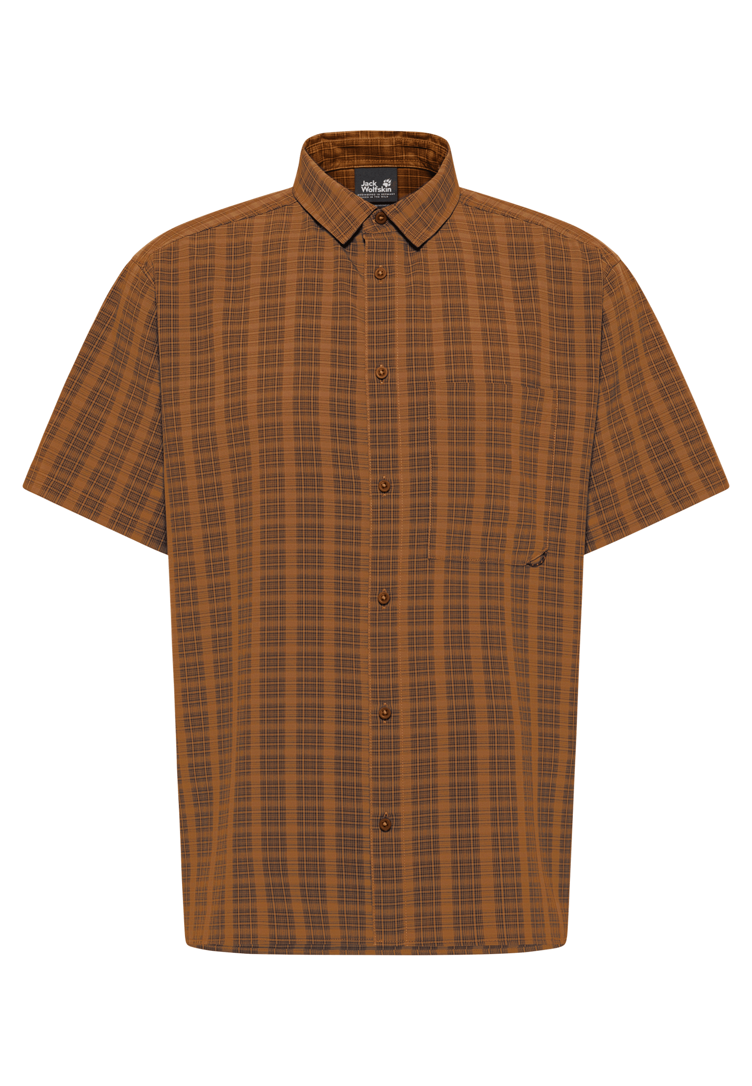 Jack Wolfskin Men's Meseta Shirt Check Autumn Leaves