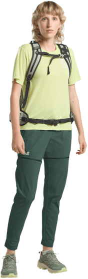 Jack Wolfskin Women's Hikeout Zip Off Pants Sago Palm Jack Wolfskin