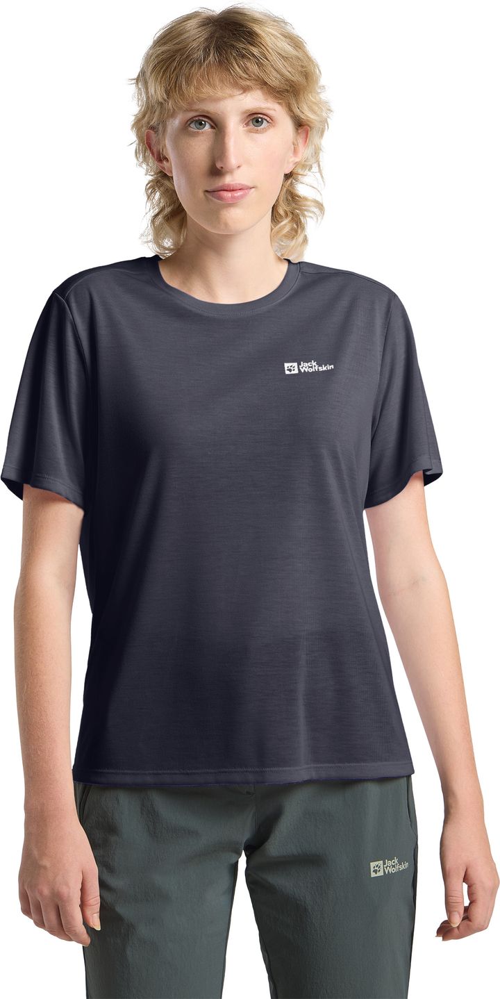 Jack Wolfskin Women's Vonnan Short Sleeve Tee  Graphite Jack Wolfskin