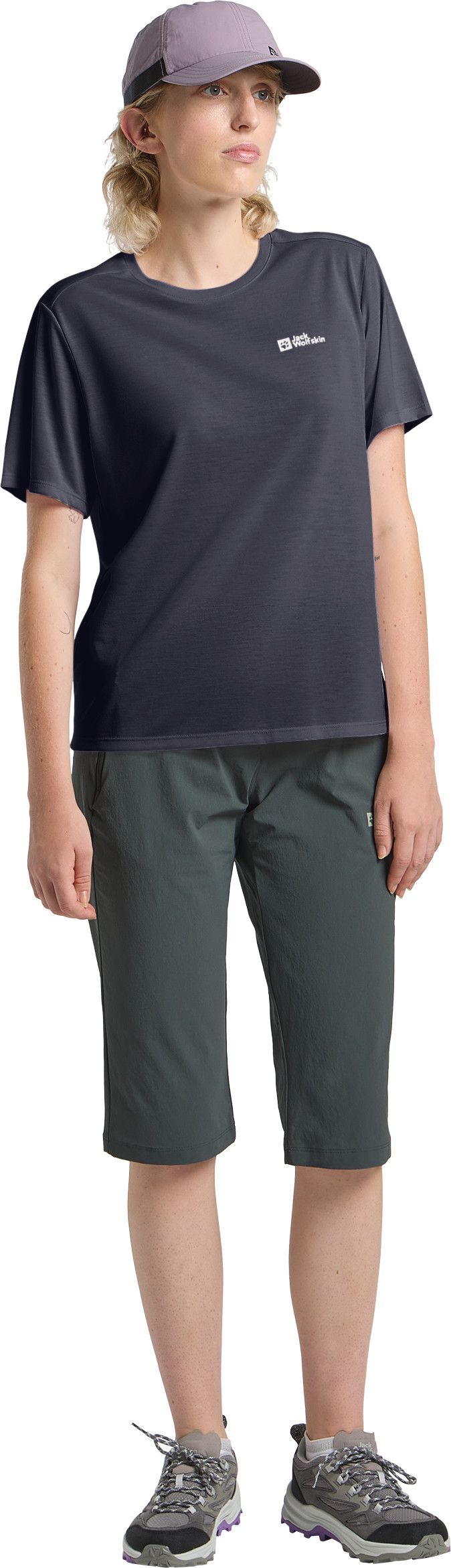 Jack Wolfskin Women's Vonnan Short Sleeve Tee  Graphite Jack Wolfskin