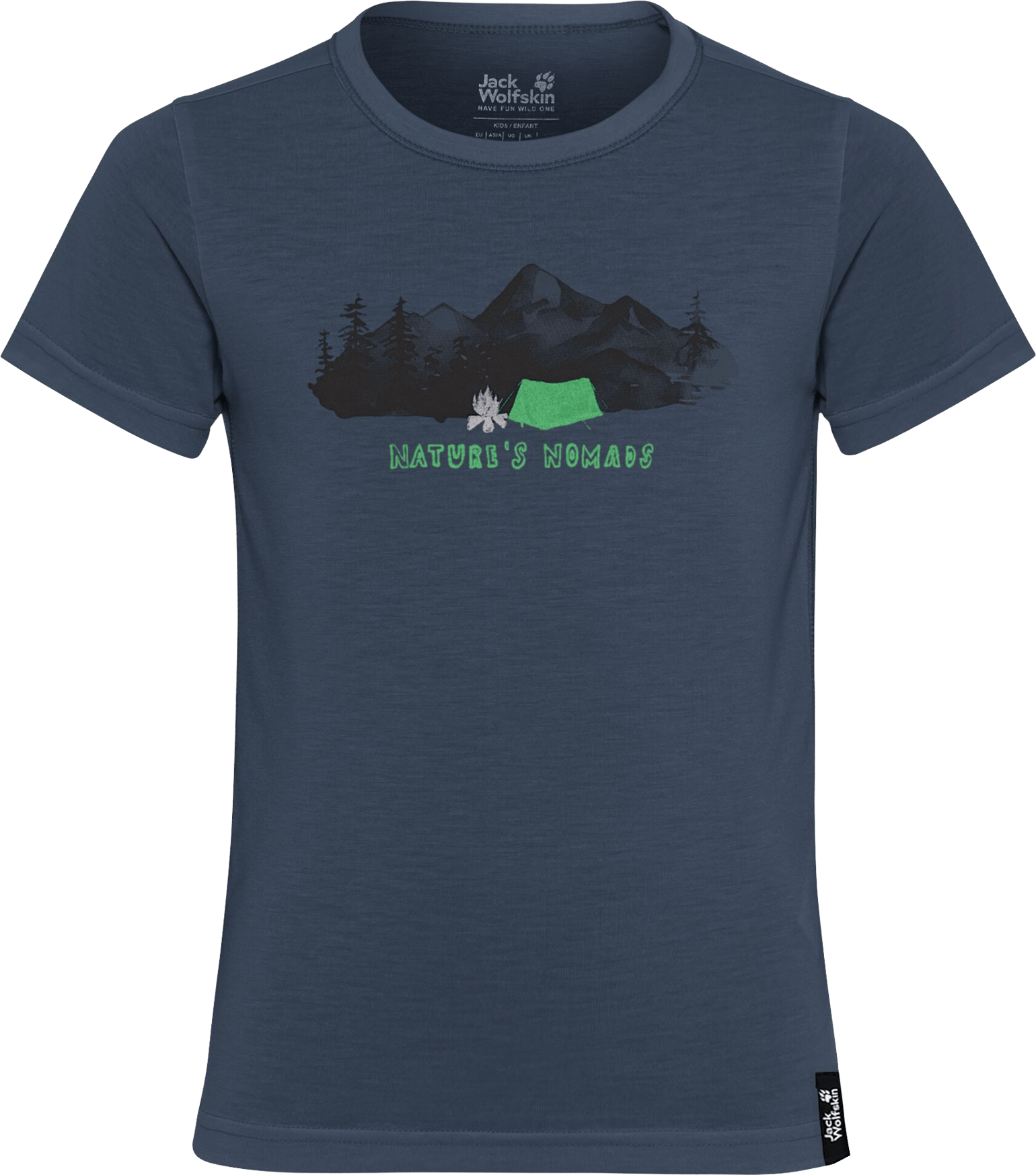 Jack Wolfskin Kids' Hiking Graphic T Midnight Sky