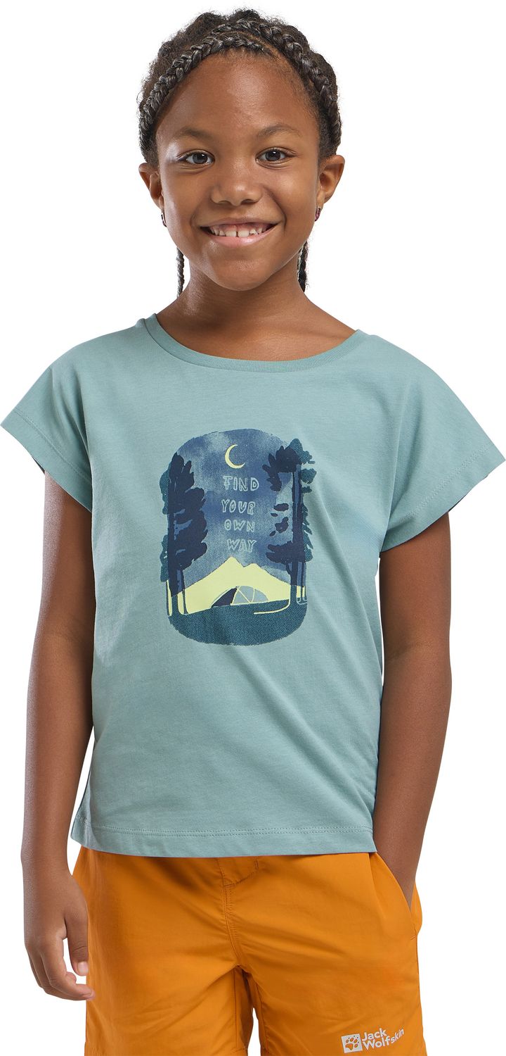 Jack Wolfskin Kids' Graphic Girls Tee Print Soft Jade Jack Wolfskin