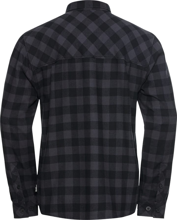 Jack Wolfskin Men's Lite Flannel Shirt  Check Black Jack Wolfskin