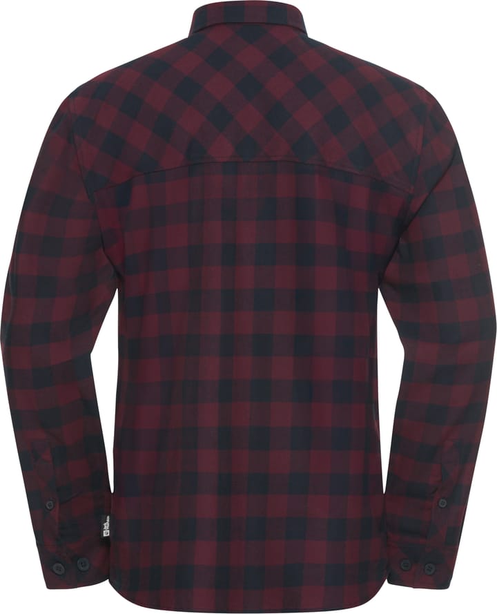 Jack Wolfskin Men's Lite Flannel Shirt  Check Amaranth Jack Wolfskin