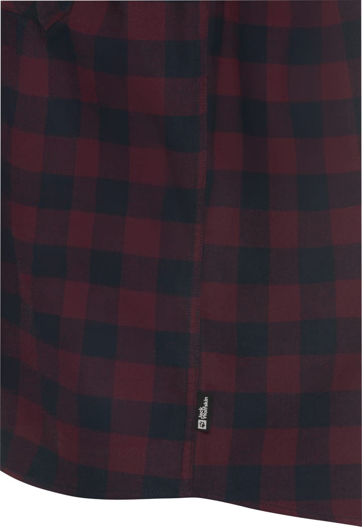 Jack Wolfskin Men's Lite Flannel Shirt  Check Amaranth Jack Wolfskin
