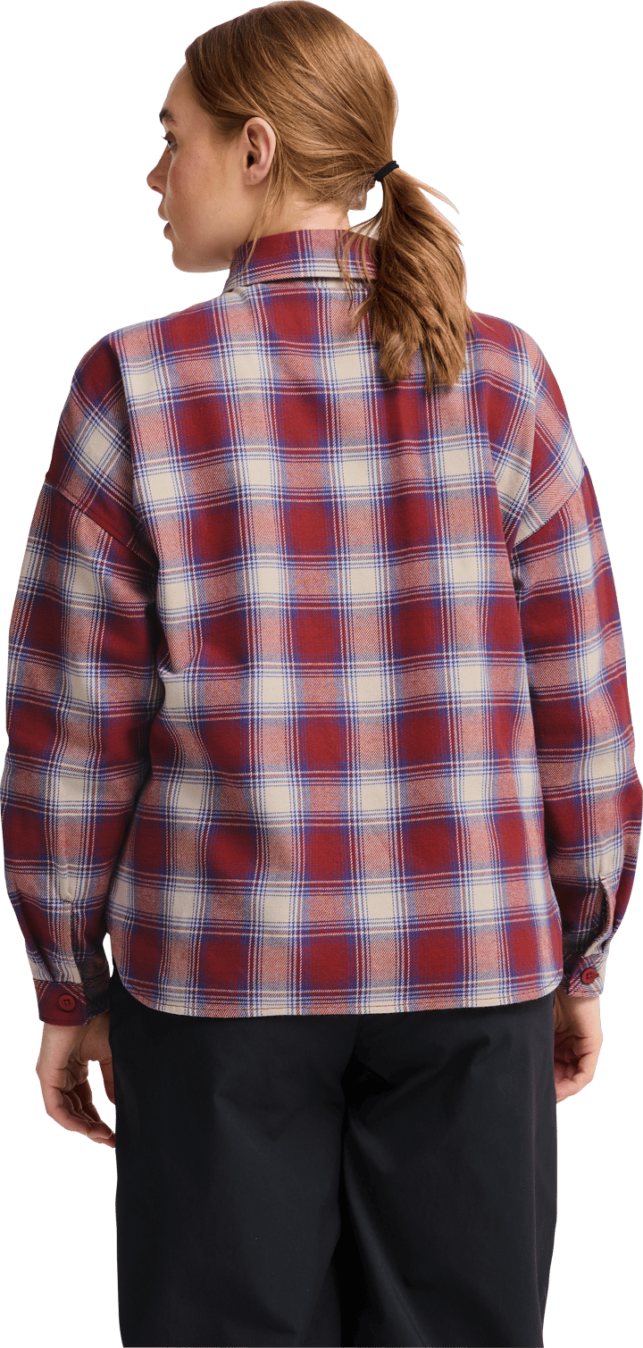 Jack Wolfskin Women's Baja Flannel Shirt Check Merlot Jack Wolfskin