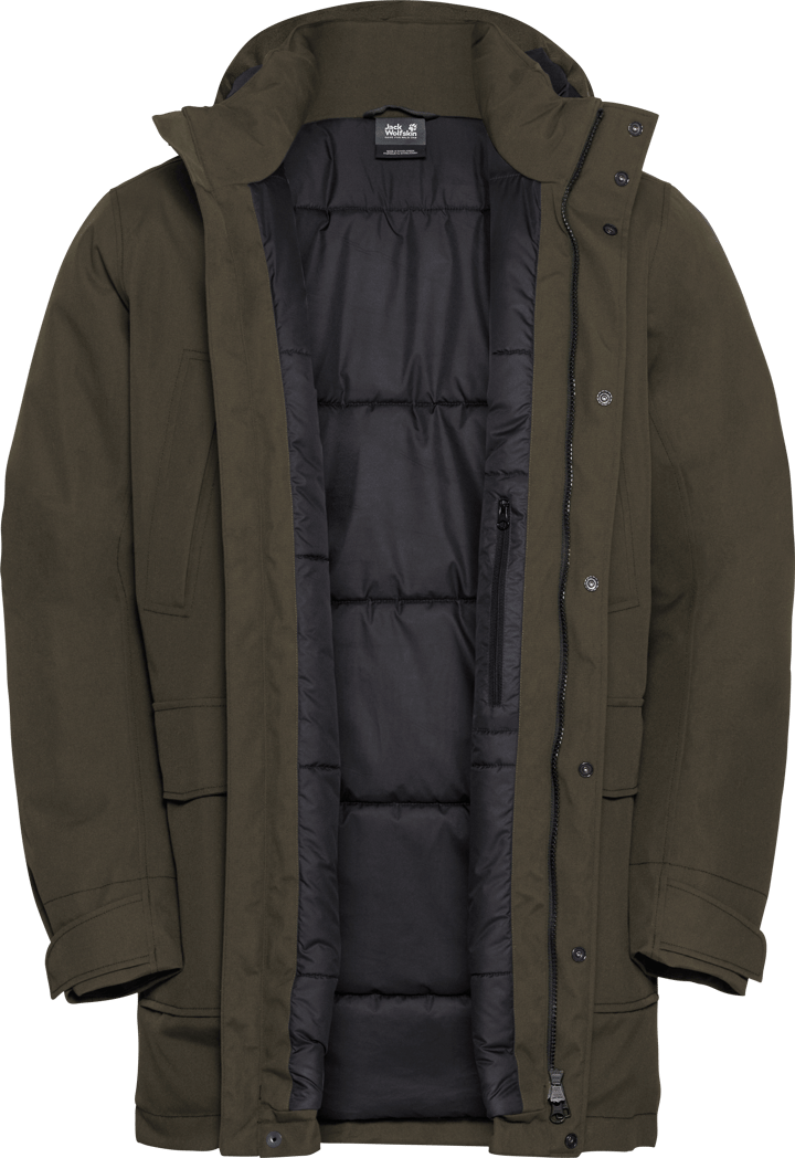 Jack Wolfskin Men's Canyon Shield Parka Obsidian Moss Jack Wolfskin