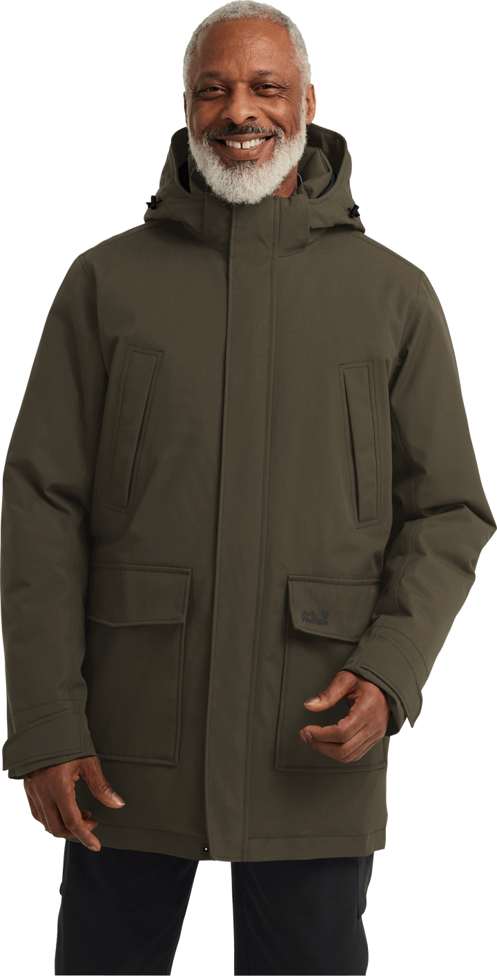 Jack Wolfskin Men's Canyon Shield Parka Obsidian Moss Jack Wolfskin