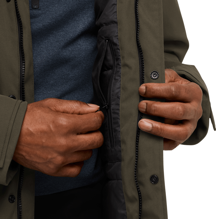 Jack Wolfskin Men's Canyon Shield Parka Obsidian Moss Jack Wolfskin