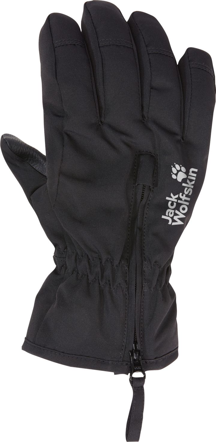 Jack Wolfskin Kid's Easy Zip Glove Black Jack Wolfskin Jack Wolfskin Kid's Easy Zip Glove Black Jack Wolfskin