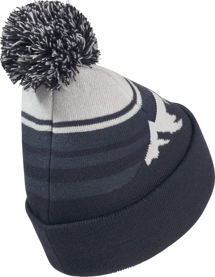 Jack Wolfskin Kid's Stripy Pompom Beanie Dark Navy Jack Wolfskin