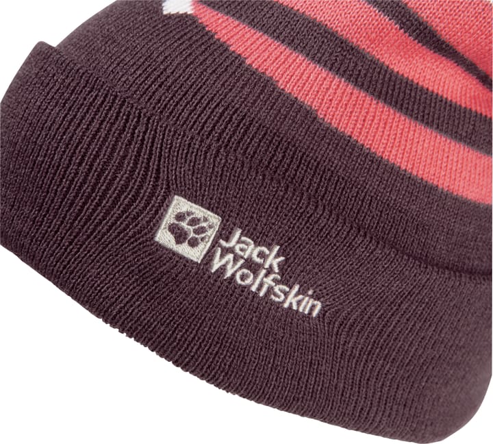 Jack Wolfskin Kid's Stripy Pompom Beanie Amaranth Jack Wolfskin Jack Wolfskin Kid's Stripy Pompom Beanie Amaranth Jack Wolfskin