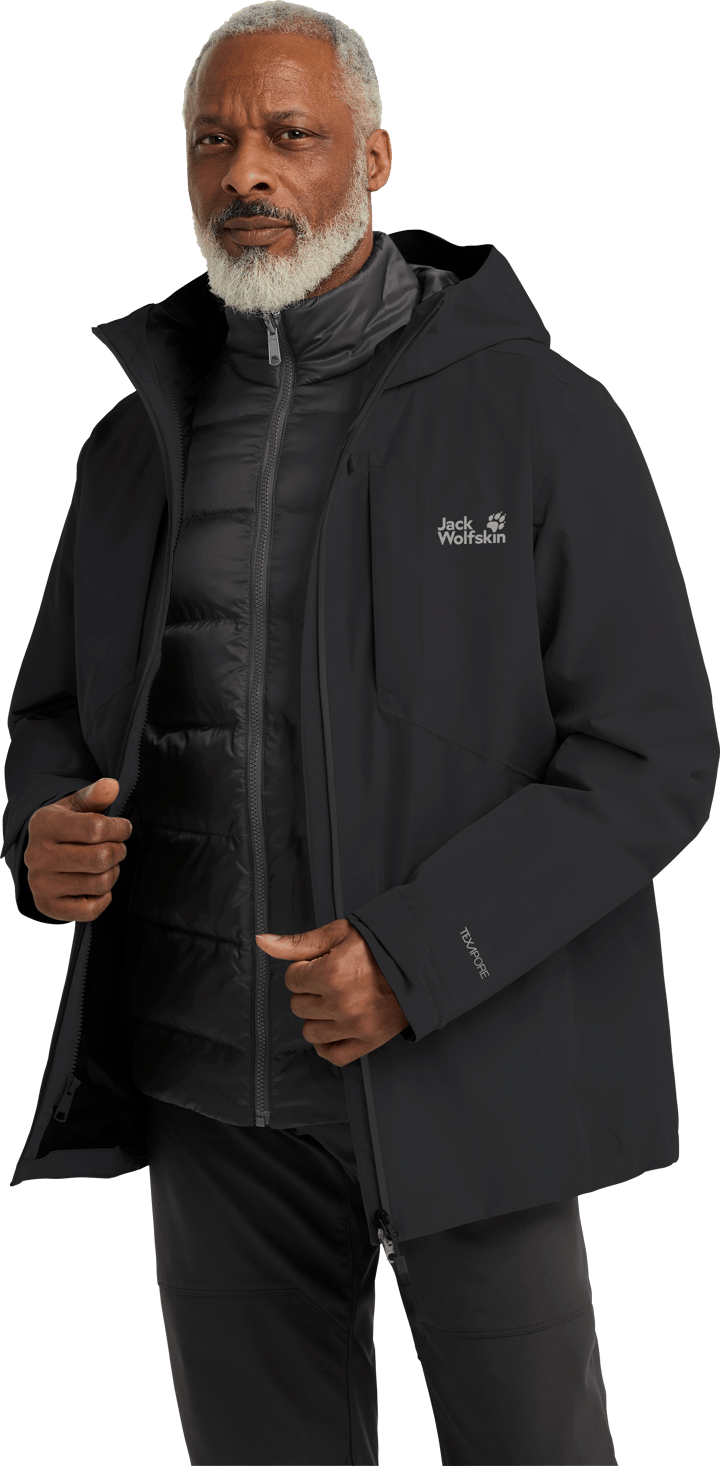 Jack Wolfskin Men's Icecape 3in1 Down Jacket Black Jack Wolfskin