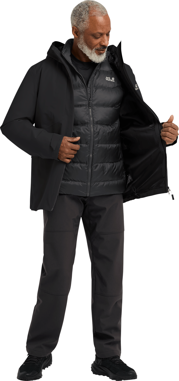Jack Wolfskin Men's Icecape 3in1 Down Jacket Black Jack Wolfskin