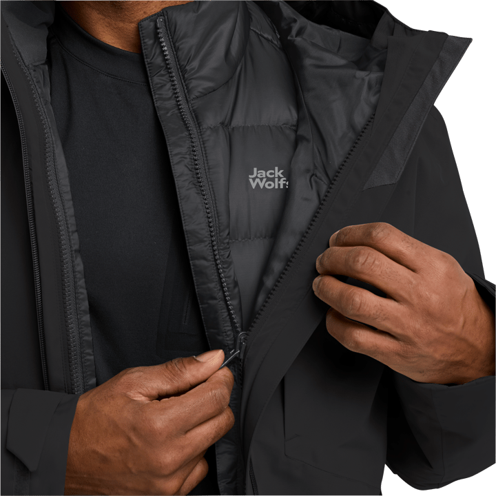 Jack Wolfskin Men's Icecape 3in1 Down Jacket Black Jack Wolfskin