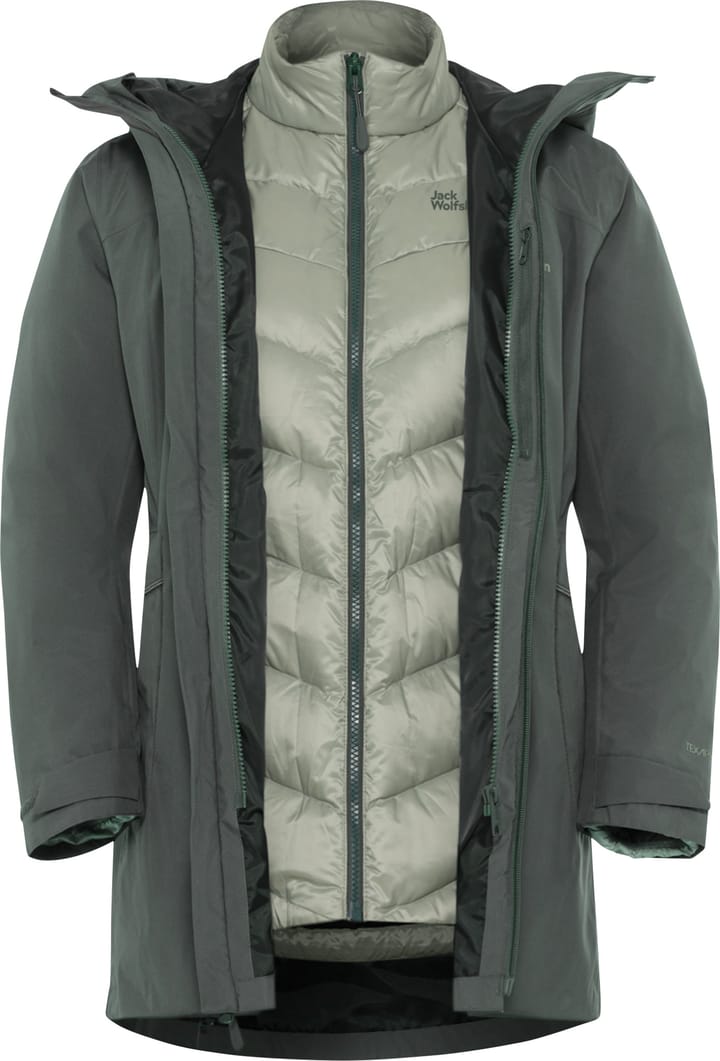 Jack Wolfskin Women's Icecape 3in1 Down Jacket Rds Slate Green Jack Wolfskin Jack Wolfskin Women's Icecape 3in1 Down Jacket Rds Slate Green Jack Wolfskin