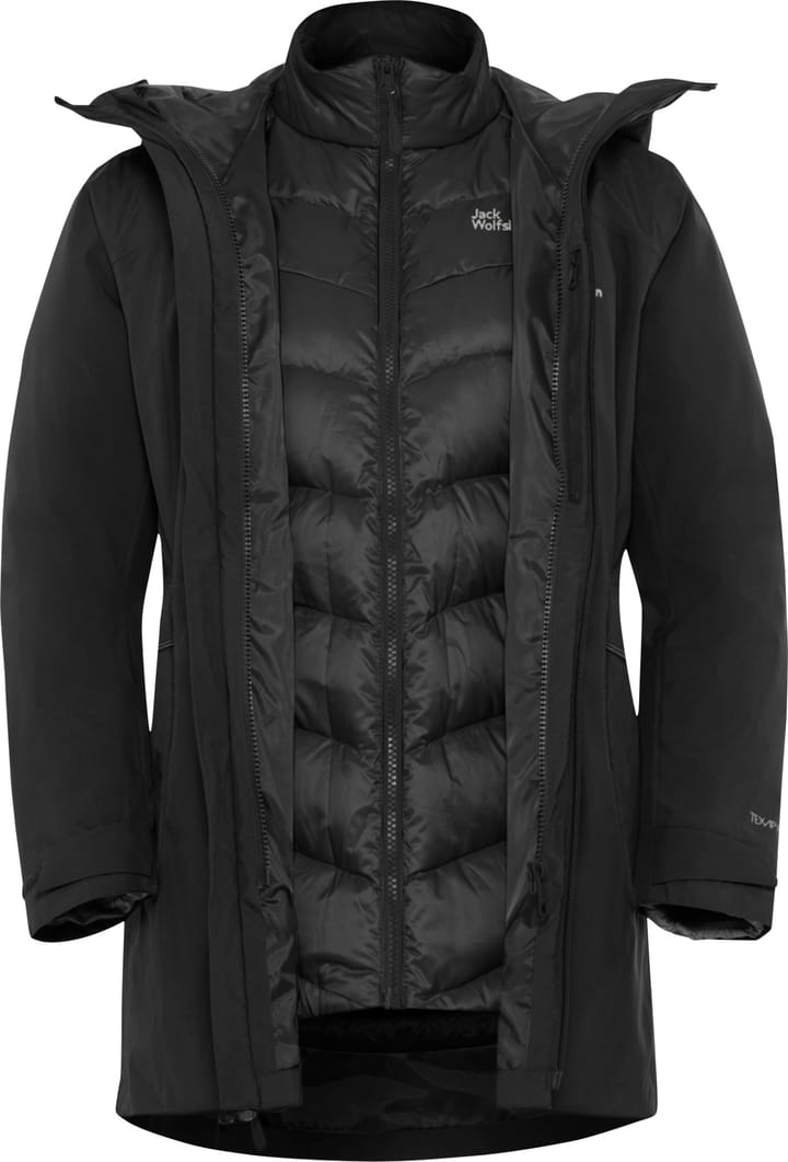 Jack Wolfskin Women's Icecape 3in1 Down Jacket Rds Black Jack Wolfskin