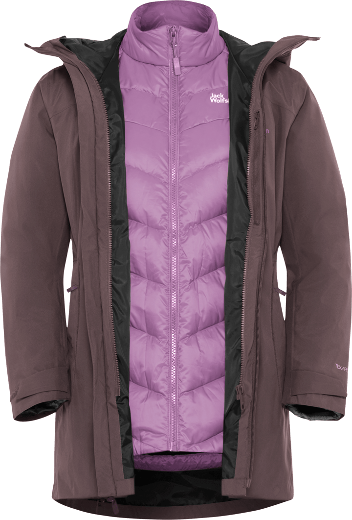 Jack Wolfskin Women's Icecape 3in1 Down Jacket Rds Sheer Plum Jack Wolfskin