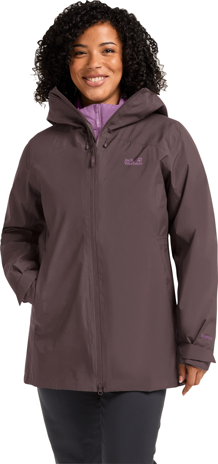 Jack Wolfskin Women's Icecape 3in1 Down Jacket Rds Sheer Plum Jack Wolfskin