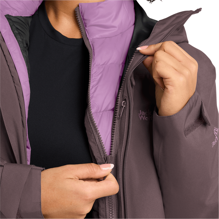 Jack Wolfskin Women's Icecape 3in1 Down Jacket Rds Sheer Plum Jack Wolfskin