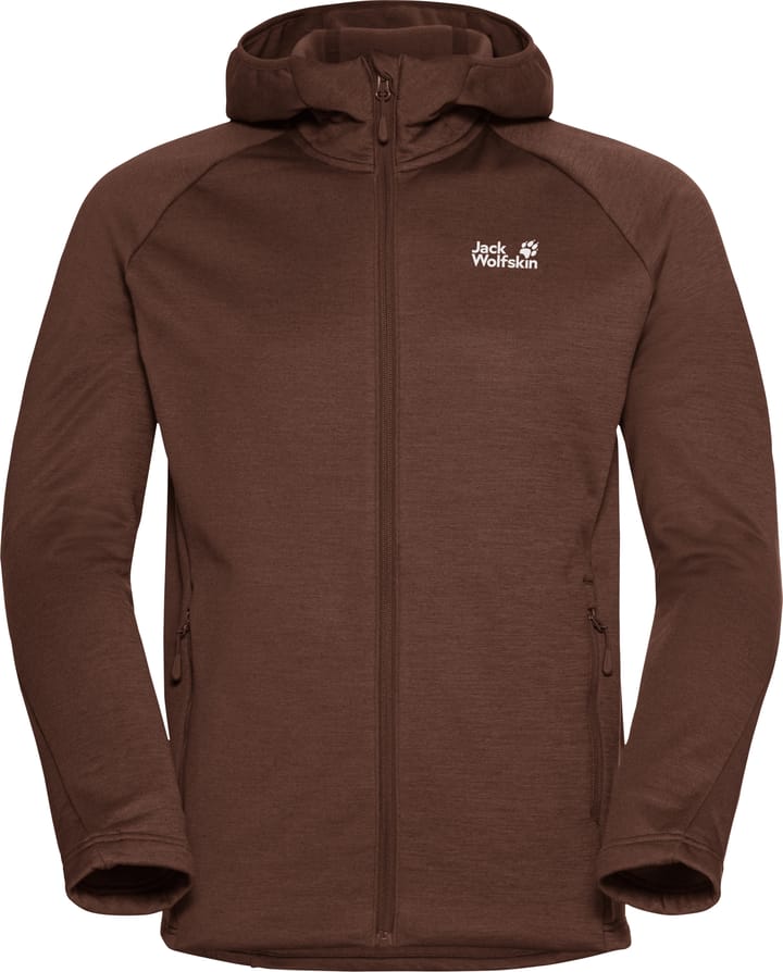 Jack Wolfskin Men's Peak District Hooded Full Zip Hot Choc Jack Wolfskin