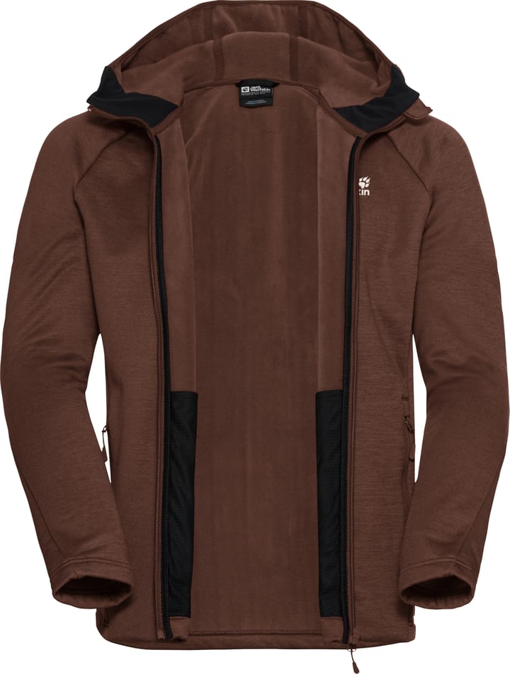Jack Wolfskin Men's Peak District Hooded Full Zip Hot Choc Jack Wolfskin