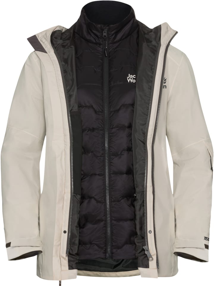 Jack Wolfskin Women's Flowline 3in1 Jacket Pale Sand Jack Wolfskin