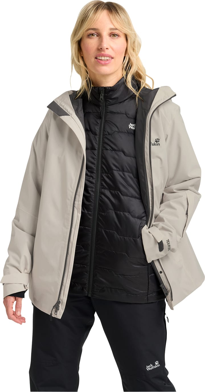 Jack Wolfskin Women's Flowline 3in1 Jacket Pale Sand Jack Wolfskin Jack Wolfskin Women's Flowline 3in1 Jacket Pale Sand Jack Wolfskin