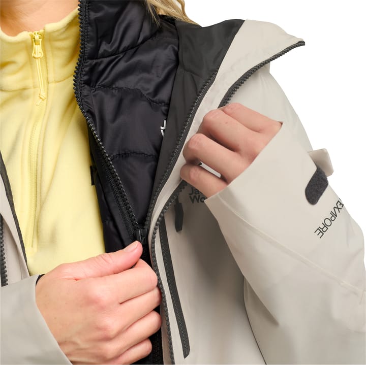 Jack Wolfskin Women's Flowline 3in1 Jacket Pale Sand Jack Wolfskin
