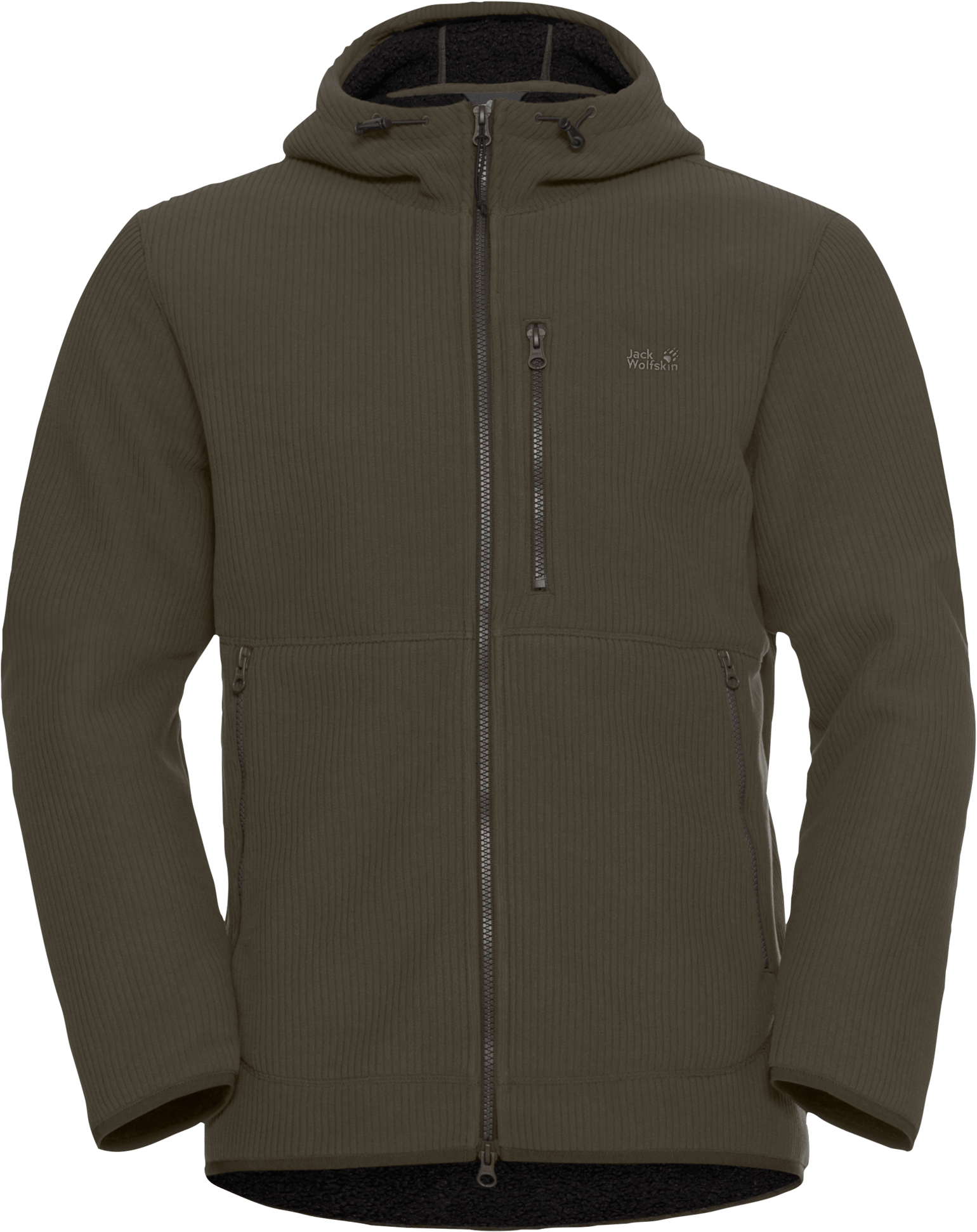 Jack Wolfskin Men's Lake Ridge Hooded Jacket Obsidian Moss
