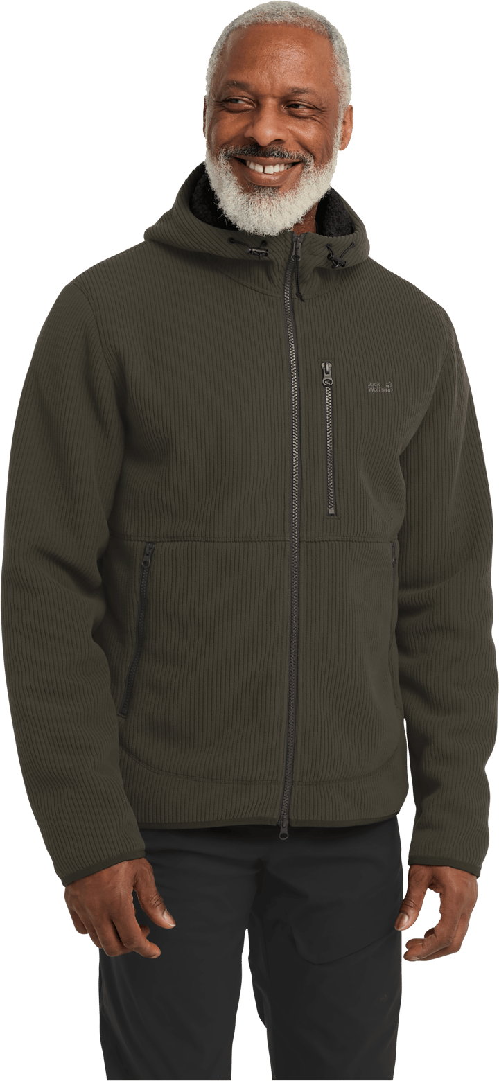 Jack Wolfskin Men's Lake Ridge Hooded Jacket Obsidian Moss Jack Wolfskin