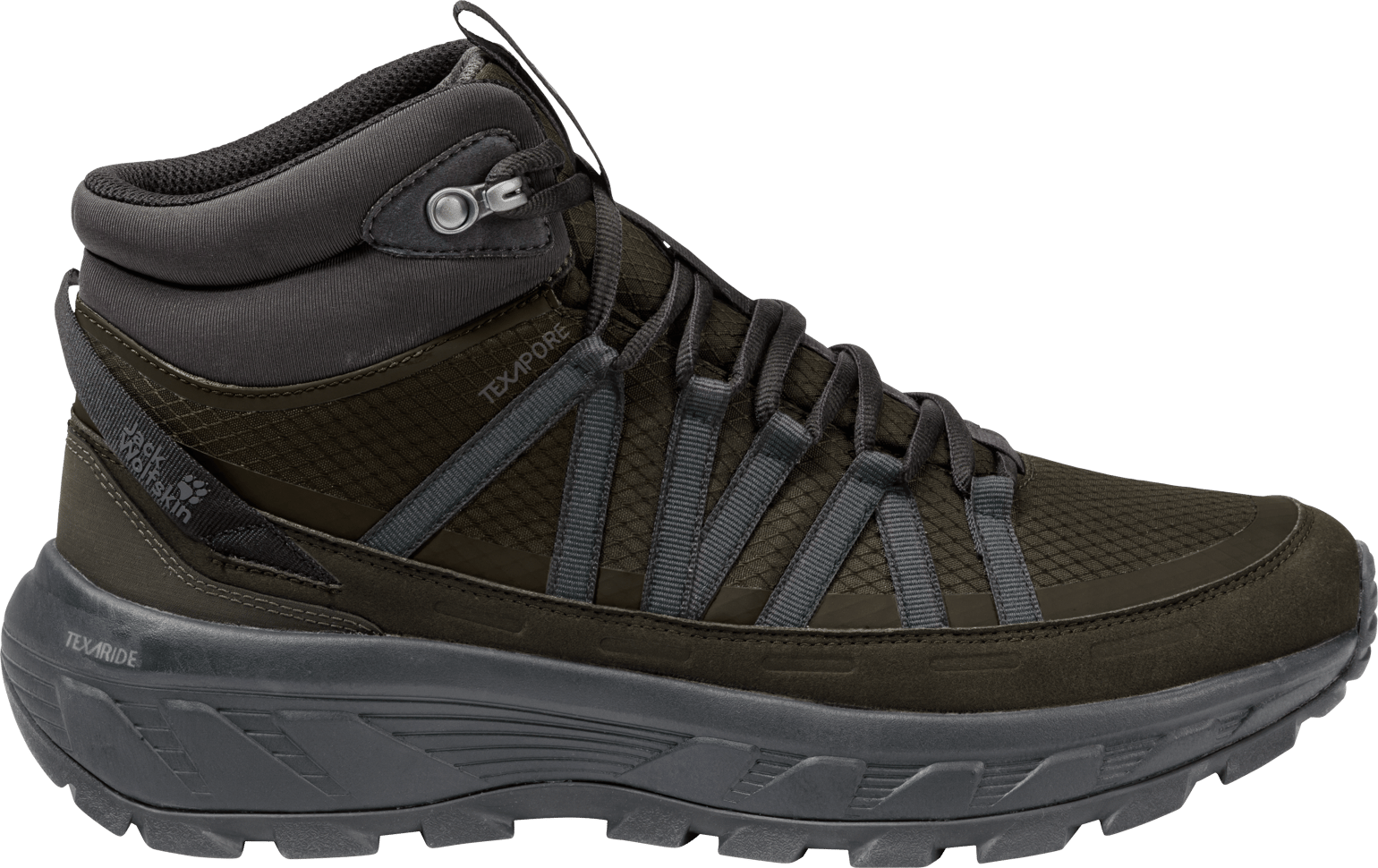 Jack Wolfskin Men's Wild Hike Texapore Mid Obsidian Moss