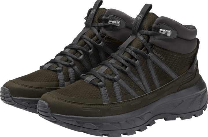 Jack Wolfskin Men's Wild Hike Texapore Mid Obsidian Moss Jack Wolfskin
