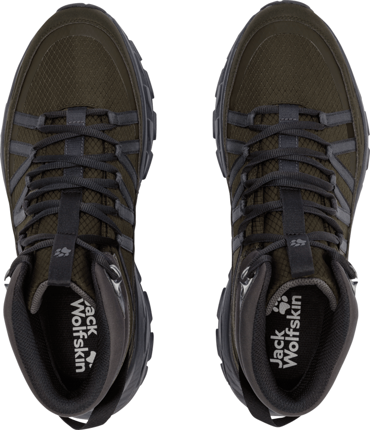 Jack Wolfskin Men's Wild Hike Texapore Mid Obsidian Moss Jack Wolfskin
