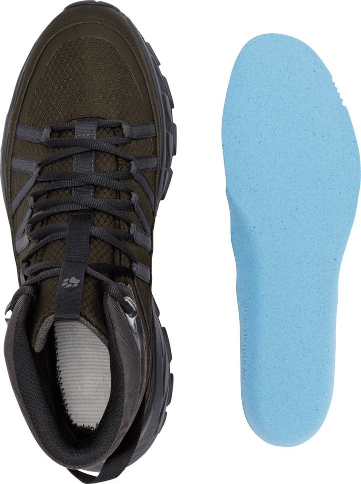 Jack Wolfskin Men's Wild Hike Texapore Mid Obsidian Moss Jack Wolfskin
