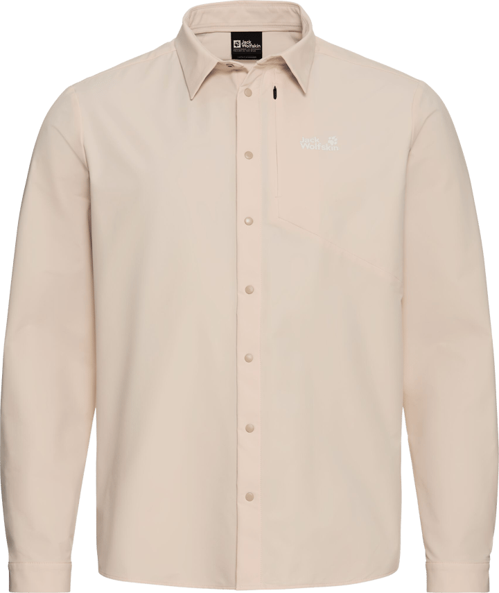Jack Wolfskin Men's Prelight Suncool Ls Shirt Oyster Jack Wolfskin