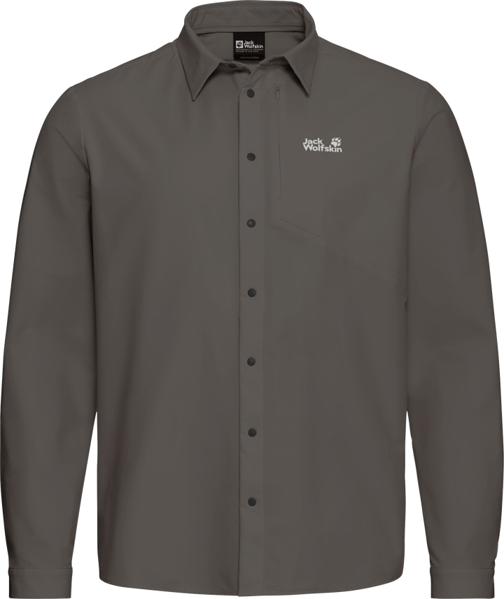 Jack Wolfskin Men's Prelight Suncool Ls Shirt Flint Jack Wolfskin