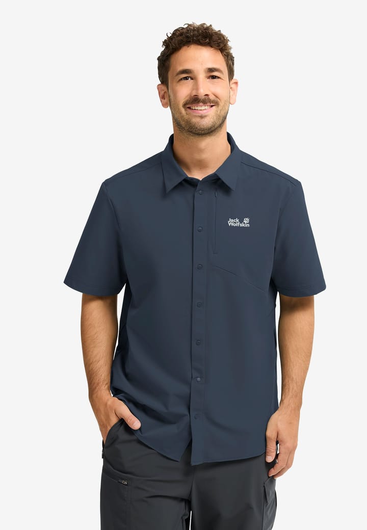 Jack Wolfskin Men's Prelight Suncool Shirt Midnight Sky Jack Wolfskin