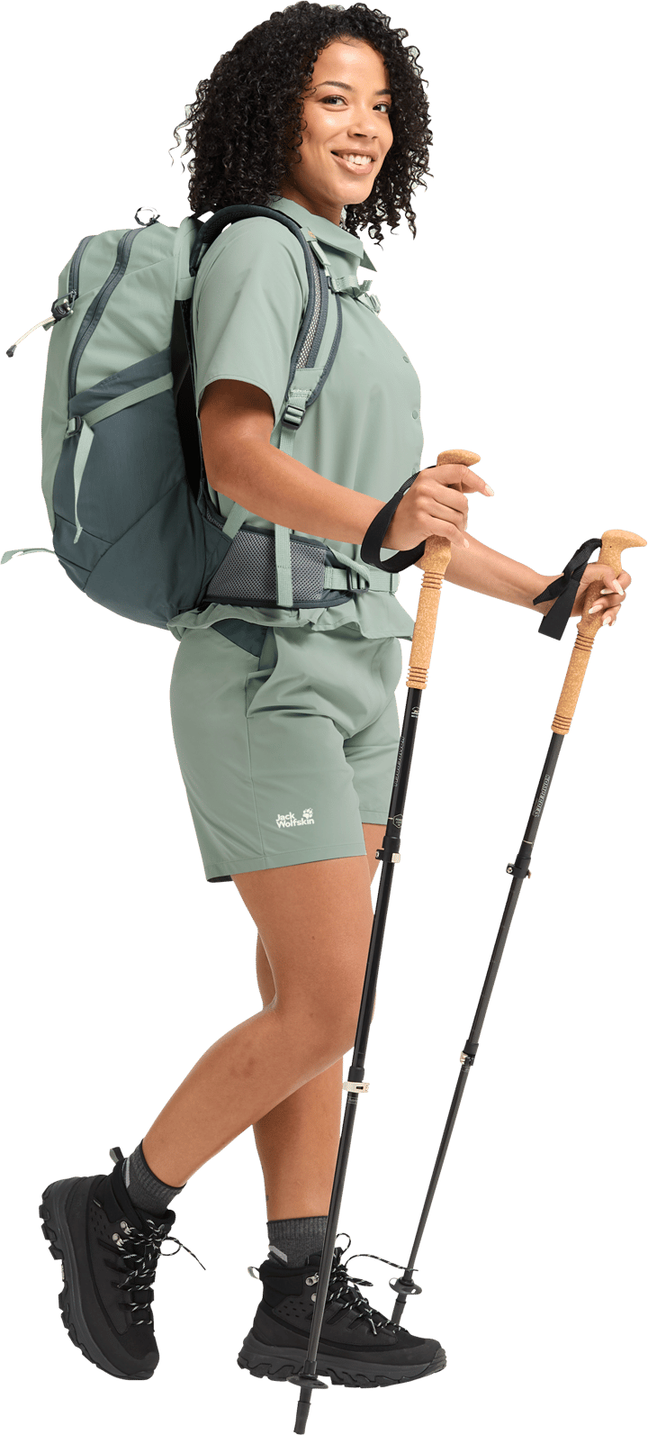 Jack Wolfskin Women's Prelight Suncool Shirt Green Zinnia Jack Wolfskin