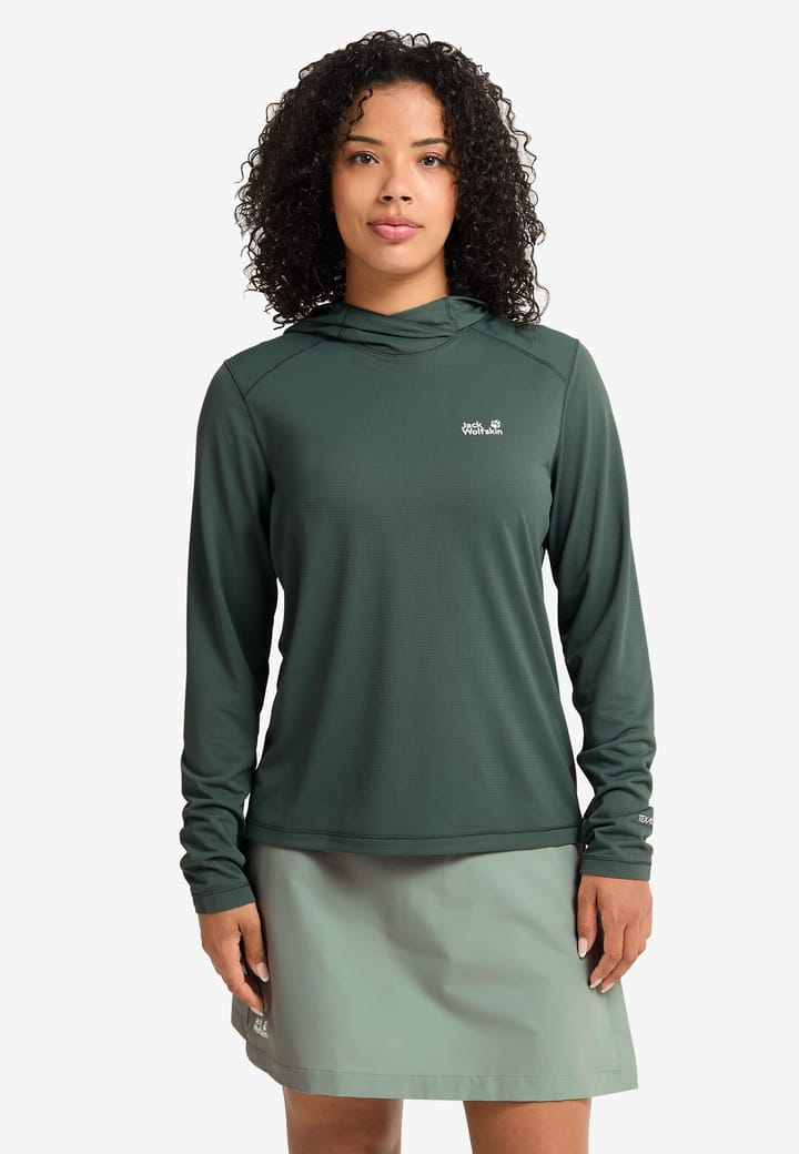 Jack Wolfskin Women's Prelight Suncool Hoody Sago Palm Jack Wolfskin