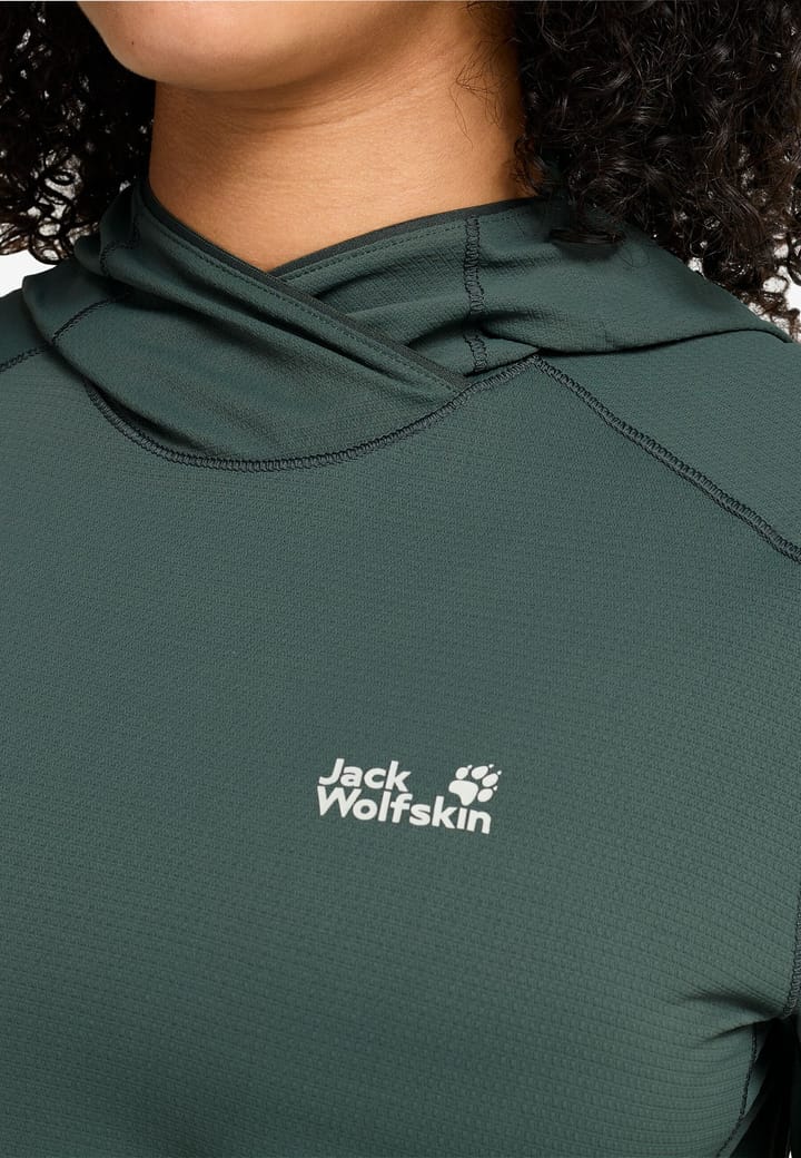 Jack Wolfskin Women's Prelight Suncool Hoody Sago Palm Jack Wolfskin